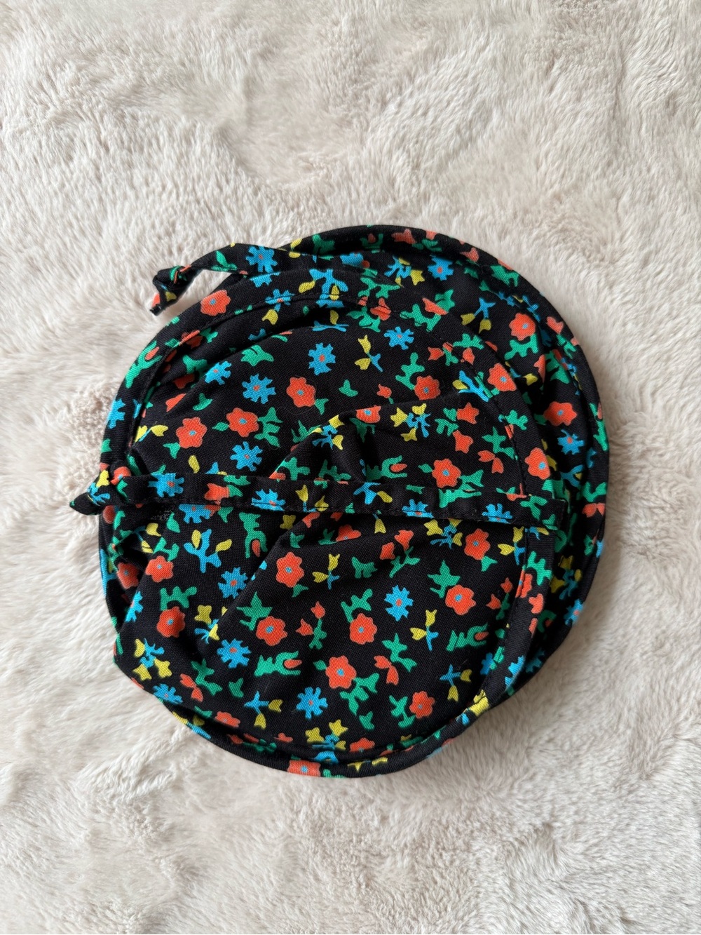 BAGGU Packable Sun Hat Black Calico Floral NWOT - Picture 8 of 11